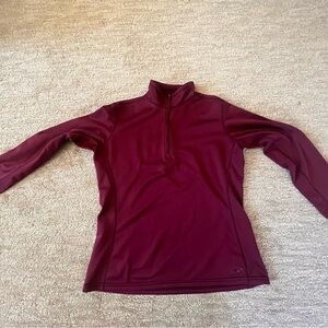 Women's REI Burgundy Quarter-Zip Top